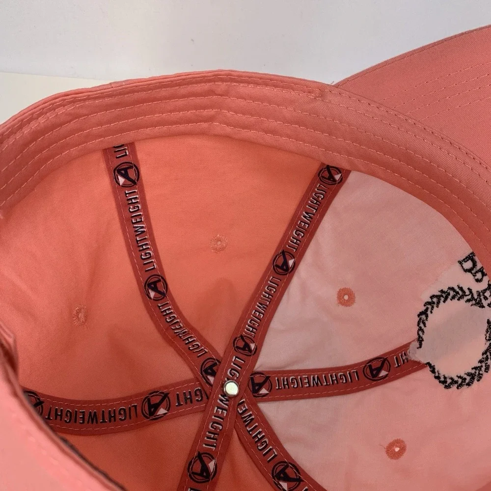 Premier Logo Hat Pink Light Weight Adjustable AHead Classic Cut Baseball Cap