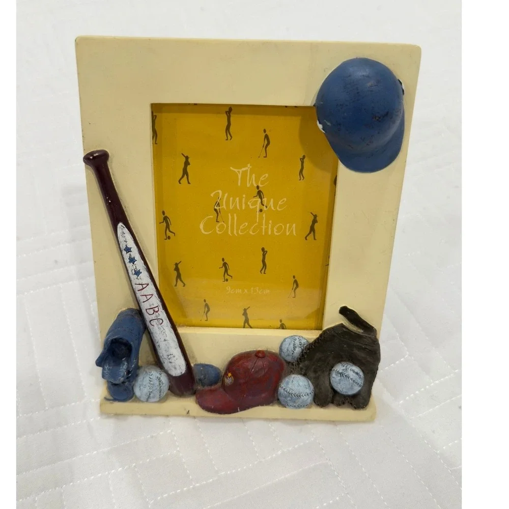 Vintage Baseball 3D Resin Photo‎ Frame The Unique Collection 90s Sports Decor