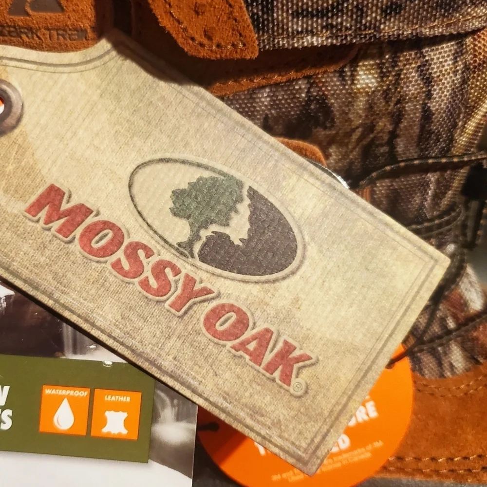 NWT Ozark Trail Mossy Oak Men's Pac Snow Boots w/ 3M Thinsulate & Suede Size 10