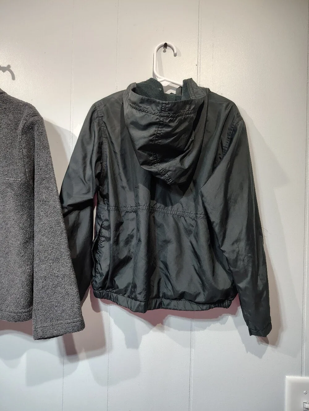 Columbia Boys Jacket Lot Snap Fleece & Black Lined Rain Jacket Size XS 6 7