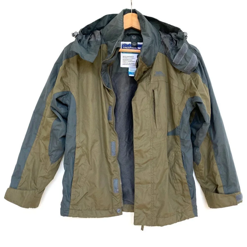 Trespass Boys Waterproof Windproof Outdoor Jacket 9/10