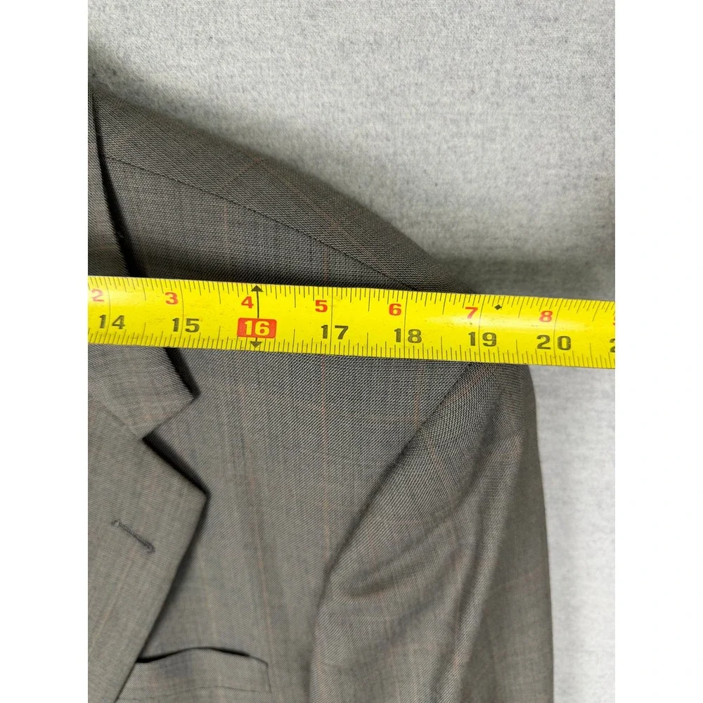 H Freeman & Son Mens 40L Blazer Grey Brown Glen Plaid Sport Coat Siegel's USA‎
