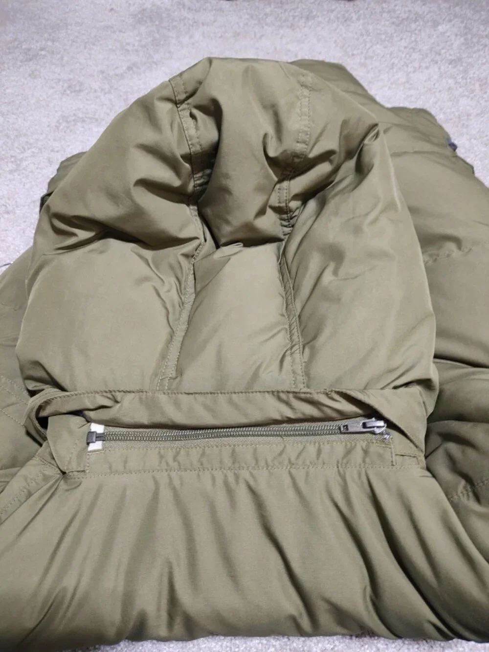 The North Face NSE 600 Down Parka Jacket Mens XL Olive Green Hooded