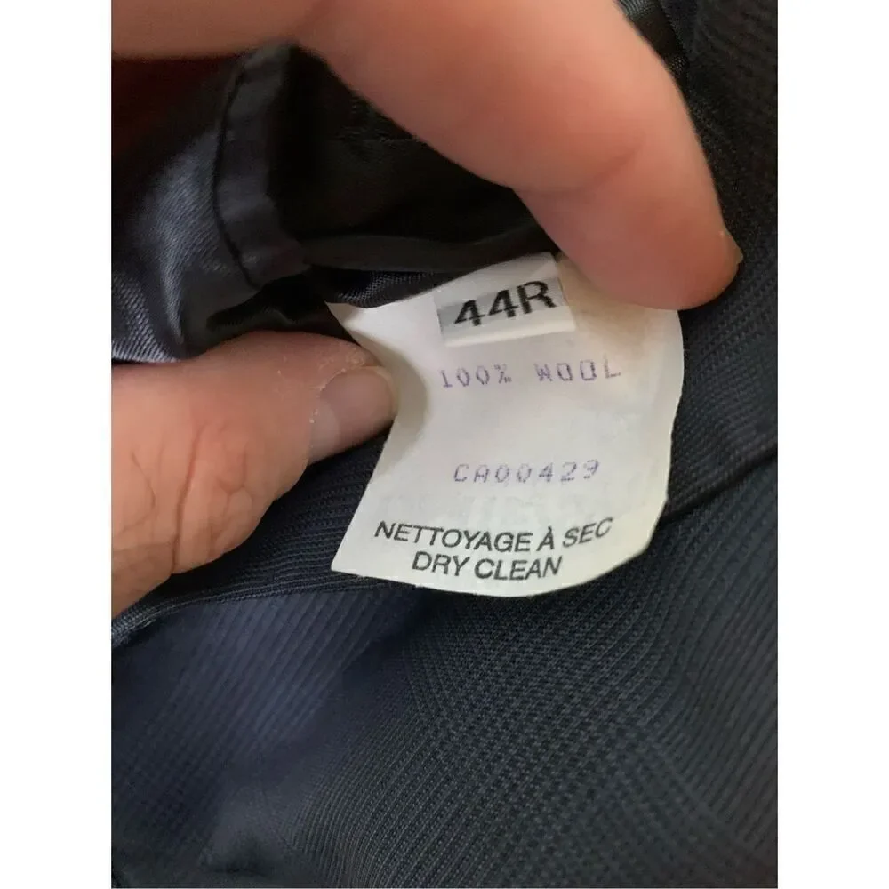 Peter Millar 100% wool blazer suit jacket navy double vented men's size 44R