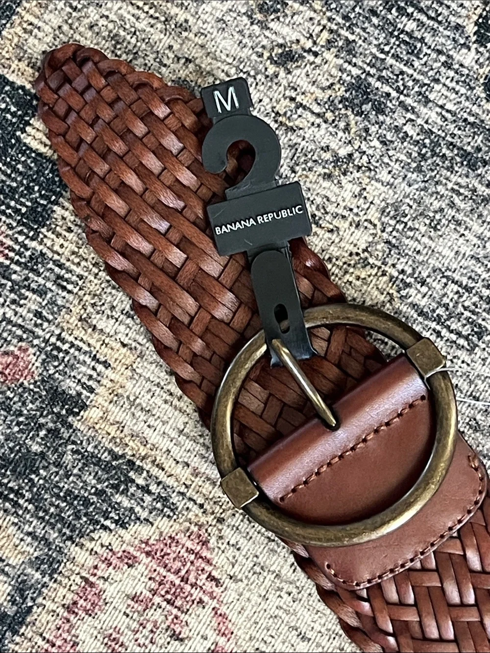 NWT Banana Republic Wide Braided Leather Belt - Brown