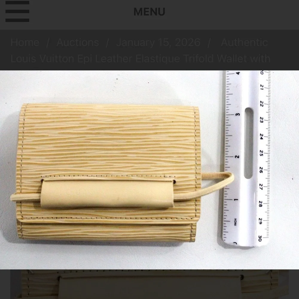 Louis Vuitton Beige Trifold Wallet