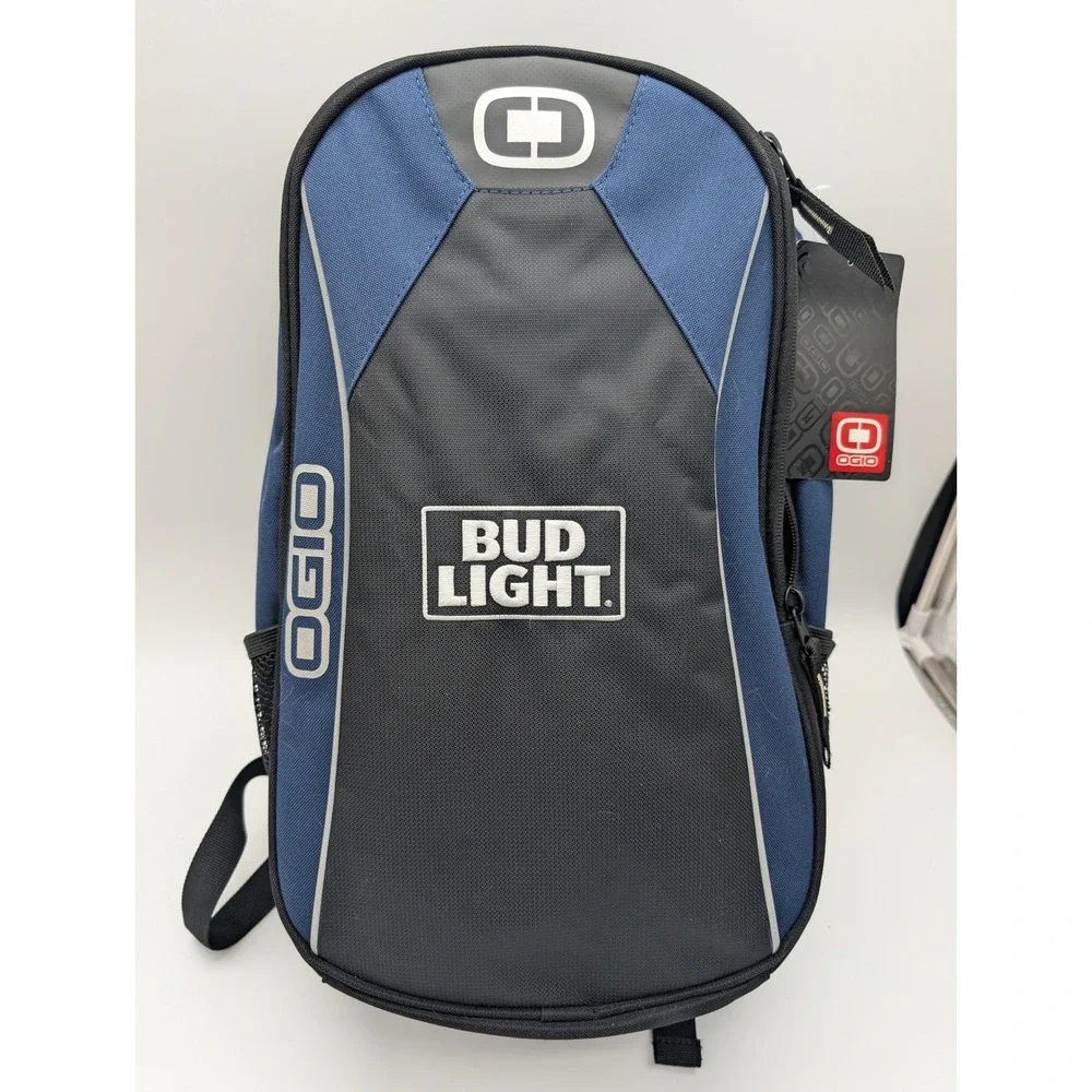 OGIO Bud Light Backpack Blue Black Laptop Bag 411053.04.OSFA NWT