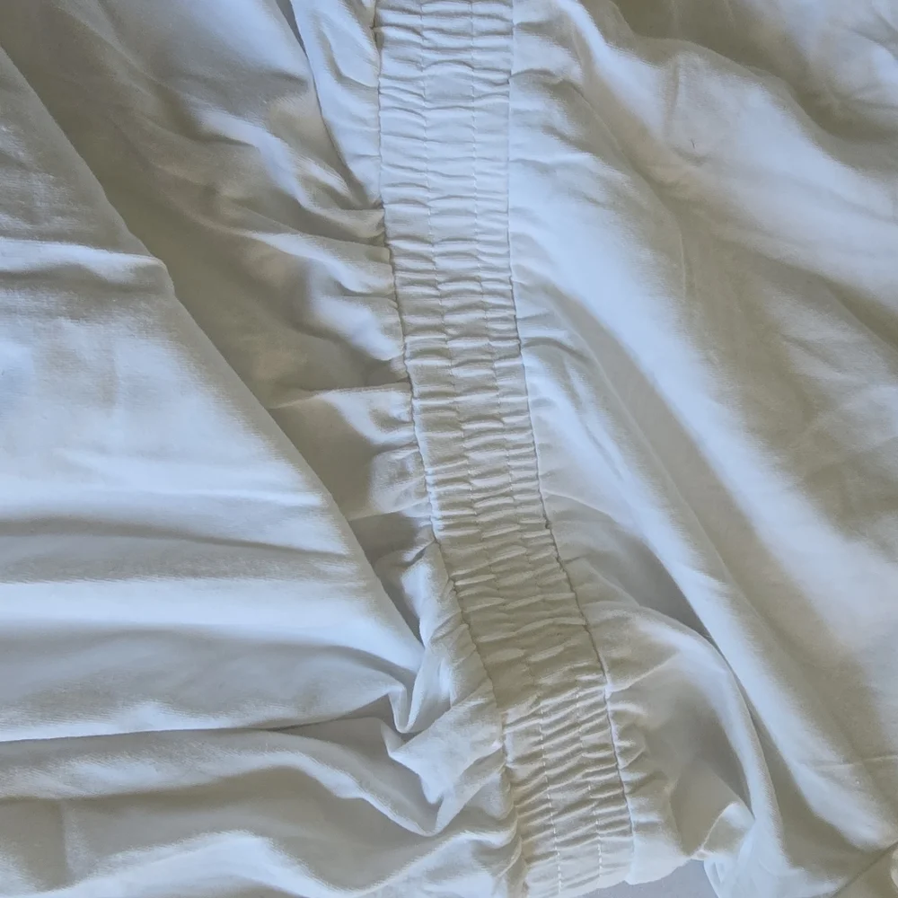 NEW Arshiner White Dress Girl's 12/13 Years (160) Short Ruffle Sleeve, Pockets