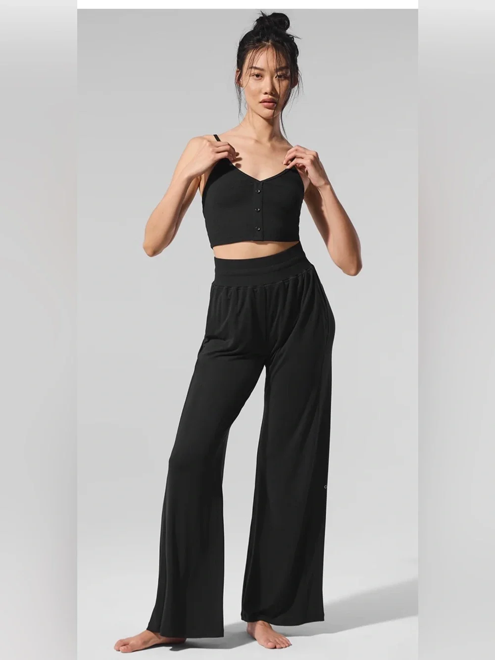 Semi-Sheer Delicate Lounge Flare Pant and top