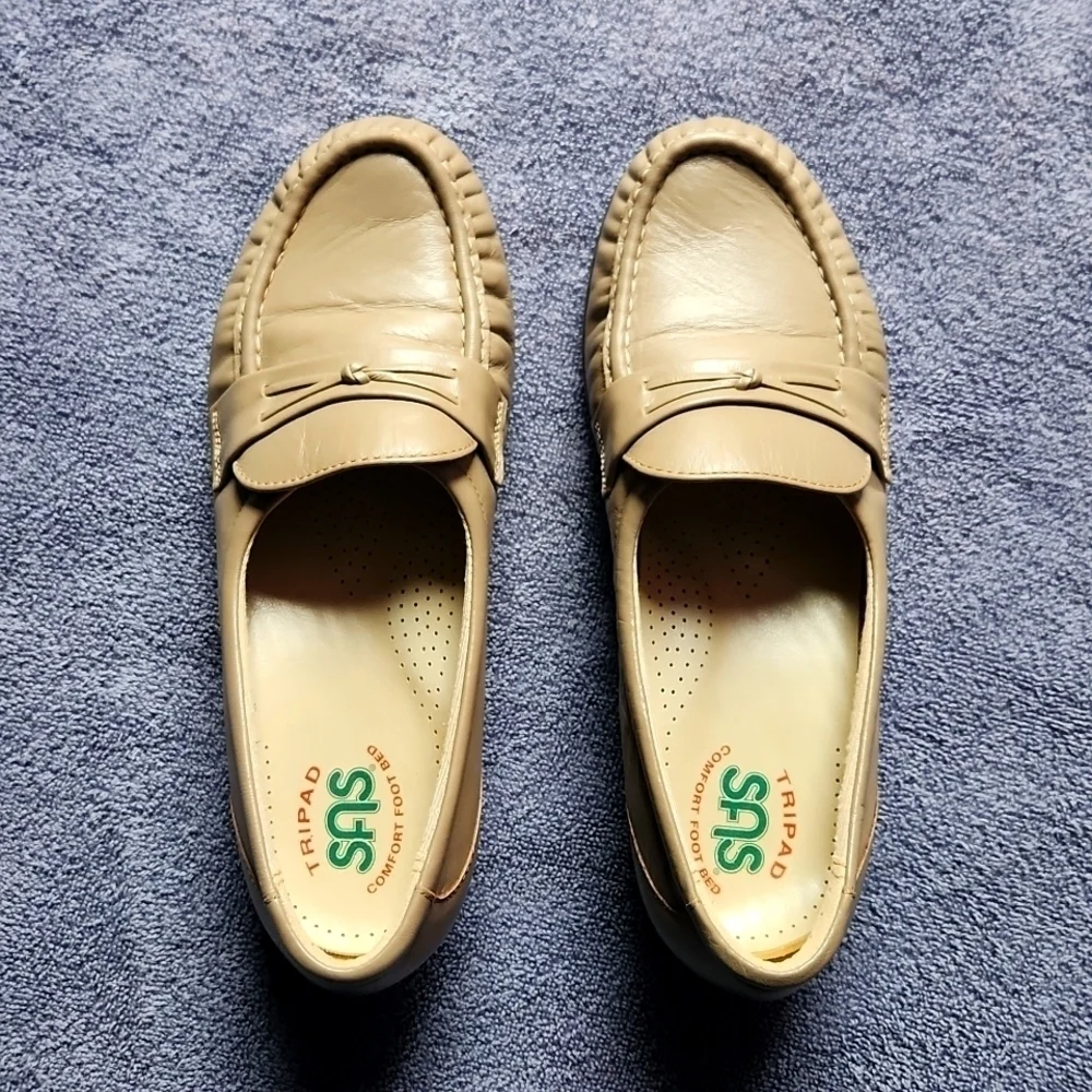 SAS Easier Slip On Loafer Wedge Mocha Size 5W Tripad Comfort Foot Bed