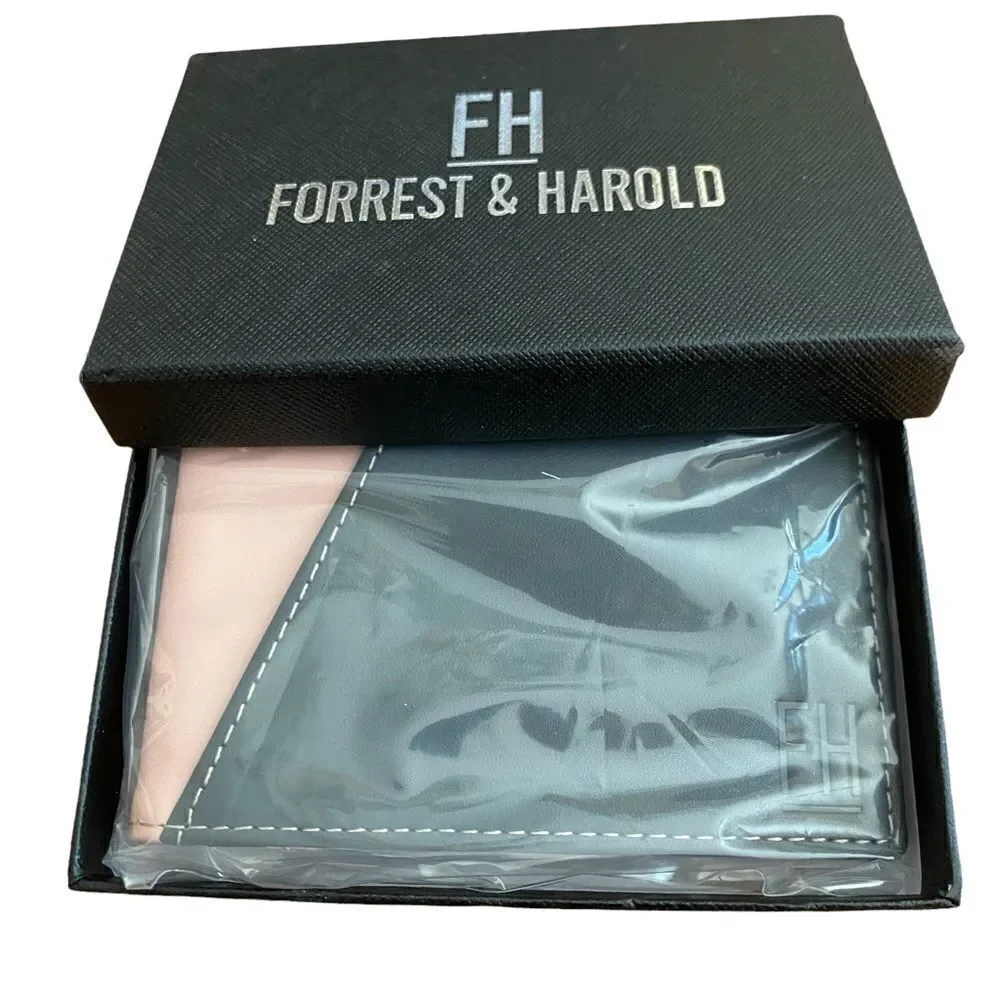 Leather Wallet Money Clip Forrest & Harold Signature Slim RFID NIB