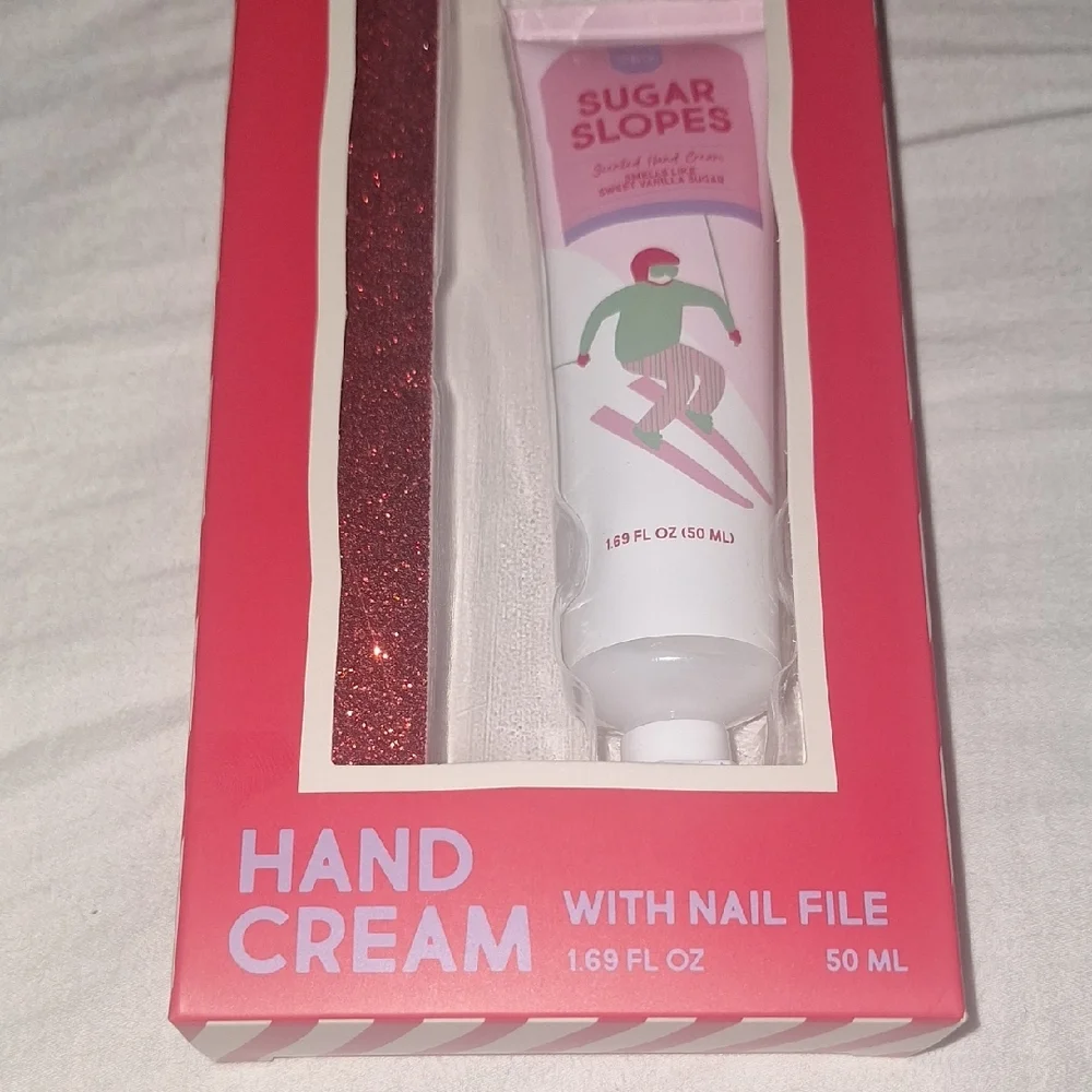 Sugar Slopes Pink Hand Cream with Nail File