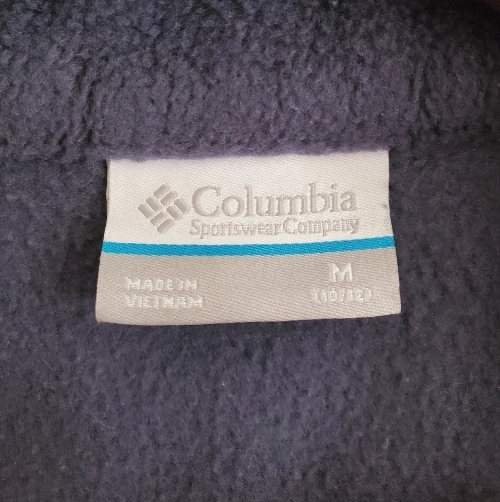 Columbia Girls Zipup Fleece Jacket size M (10/12)