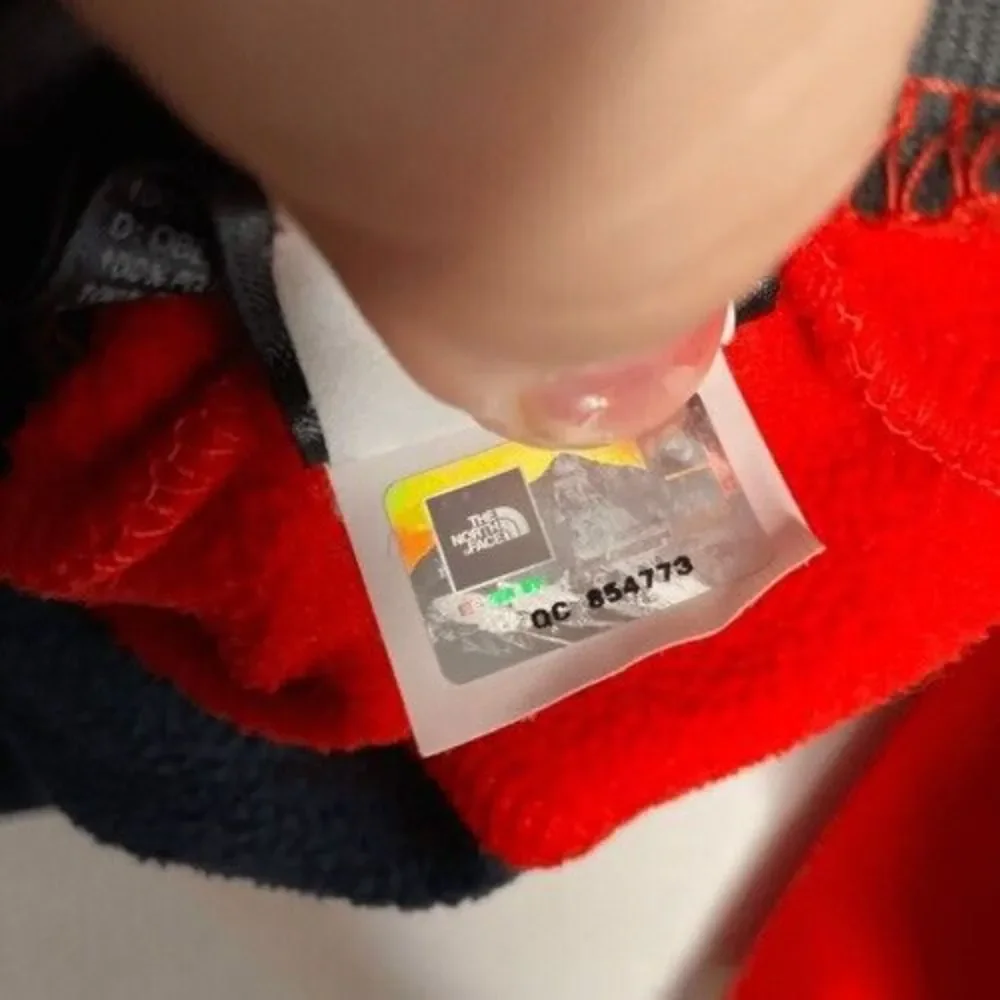 The North Face Full Zip Fleece Jacket Coat‎ Boys Men Size XL(18/20) Red/Blue