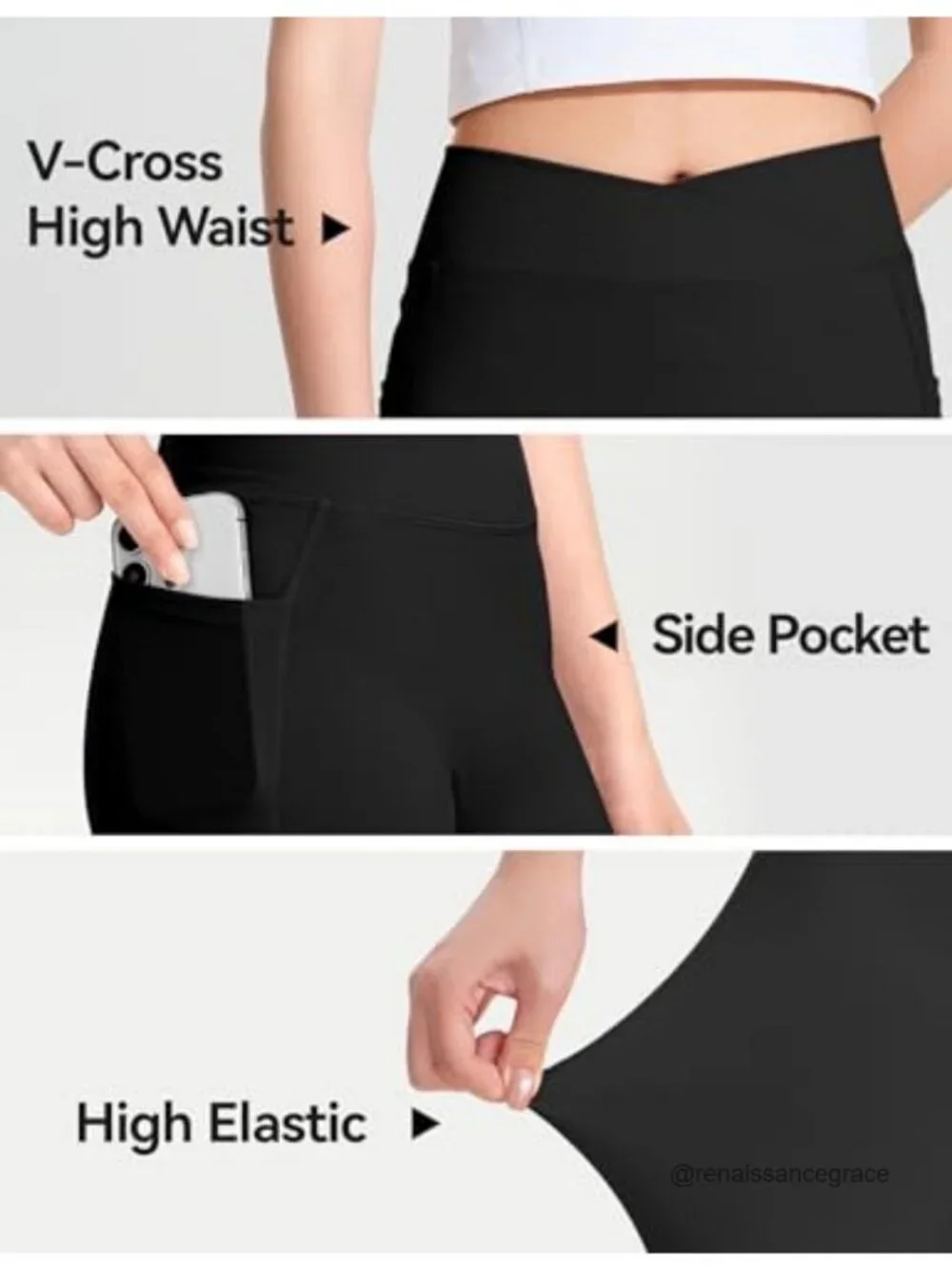 Kids Athletic Leggings High Waist Yoga Pants with Pockets