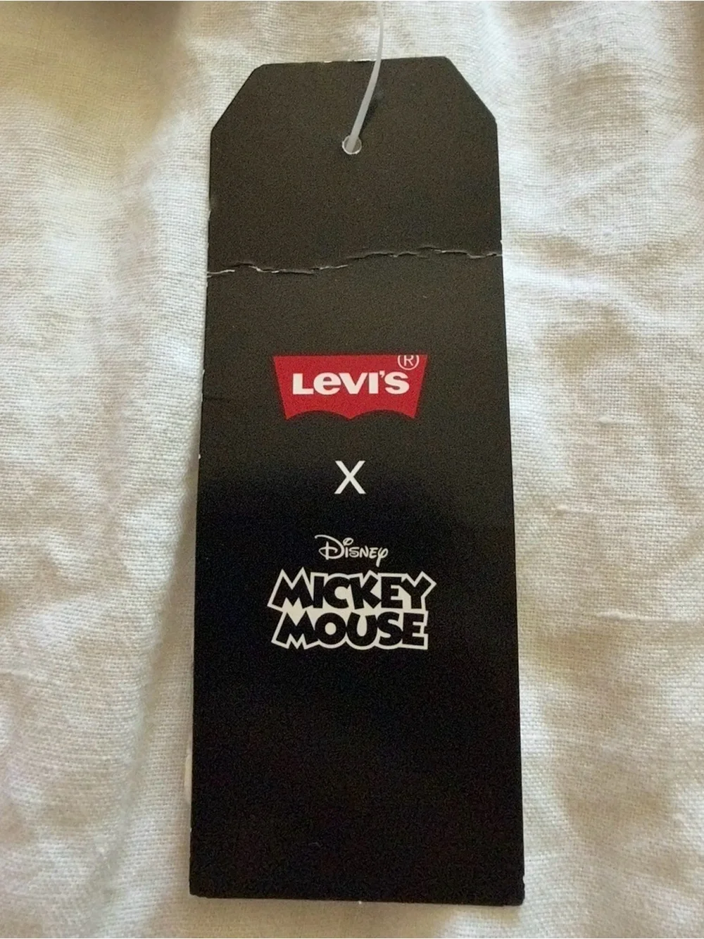 Levi's Kids Black Denim Jacket with Red Mickey Embroidery