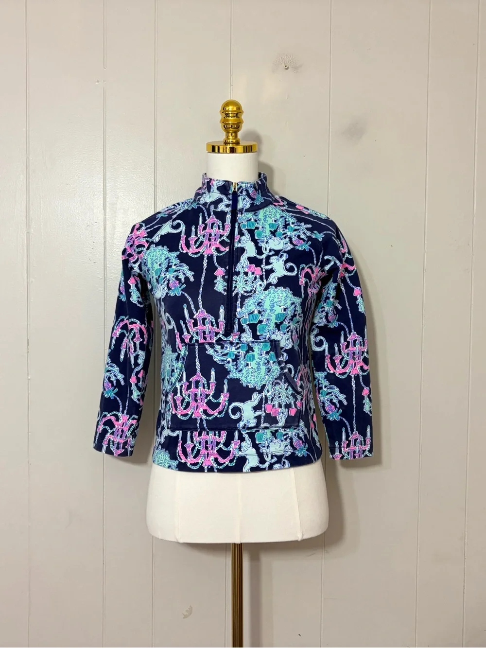 Lilly Pulitzer Kids Skipper Popover Monkey Trouble Jacket XL 14/16