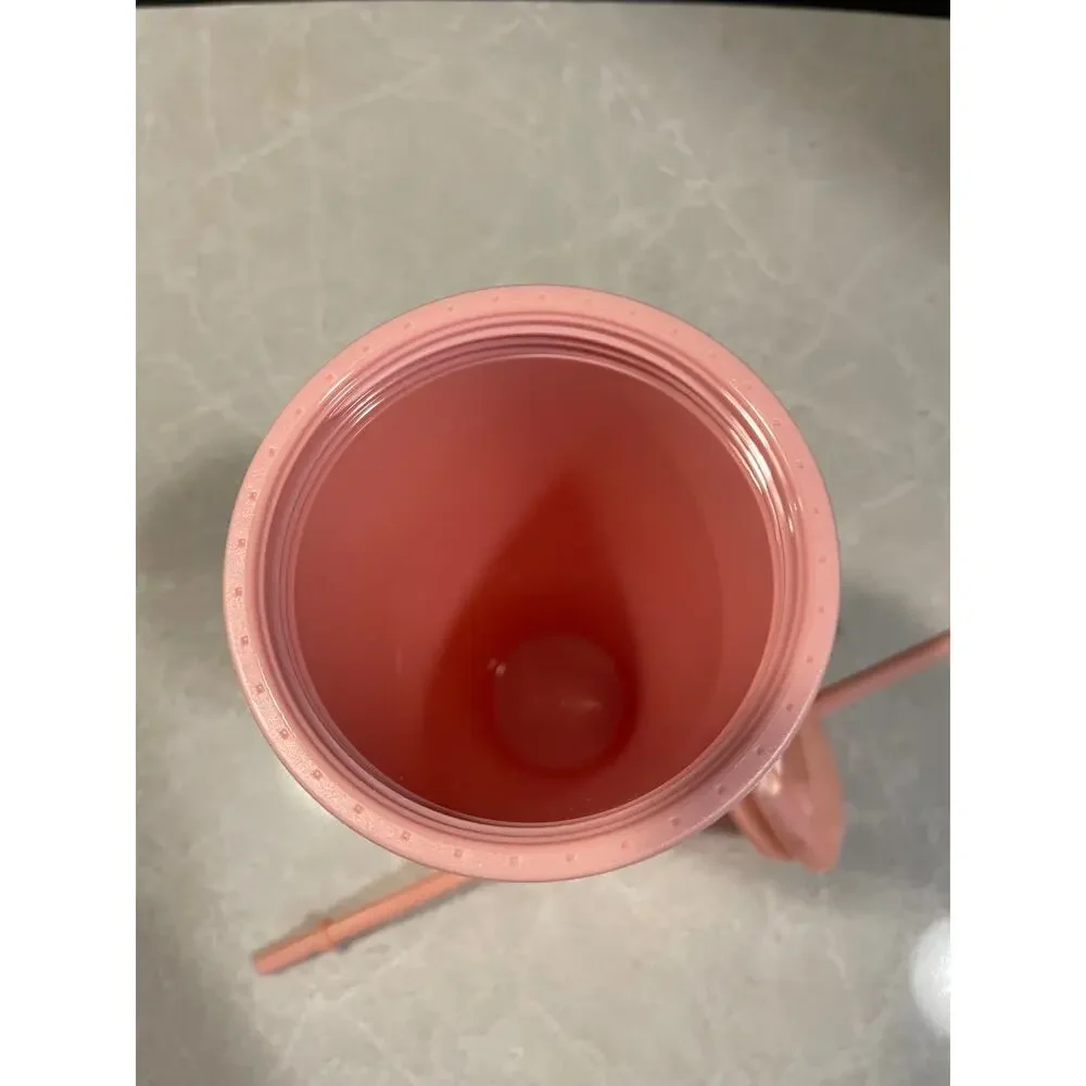Pink Starbucks cold cup tumbler with straw reusable cup 2021 summer edition new
