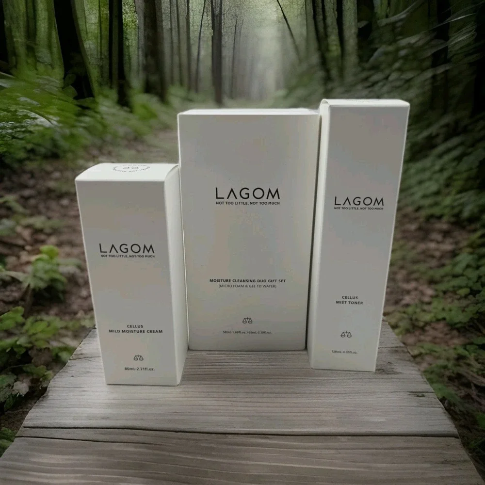 Lagom Cellus Cleanser,‎ Mist Toner & Moisture Cream Set Healthy PH Level