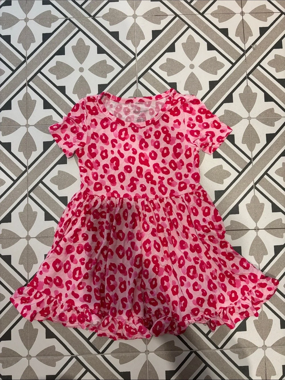 Posh Peanut Pink Leopard Twirl Dress