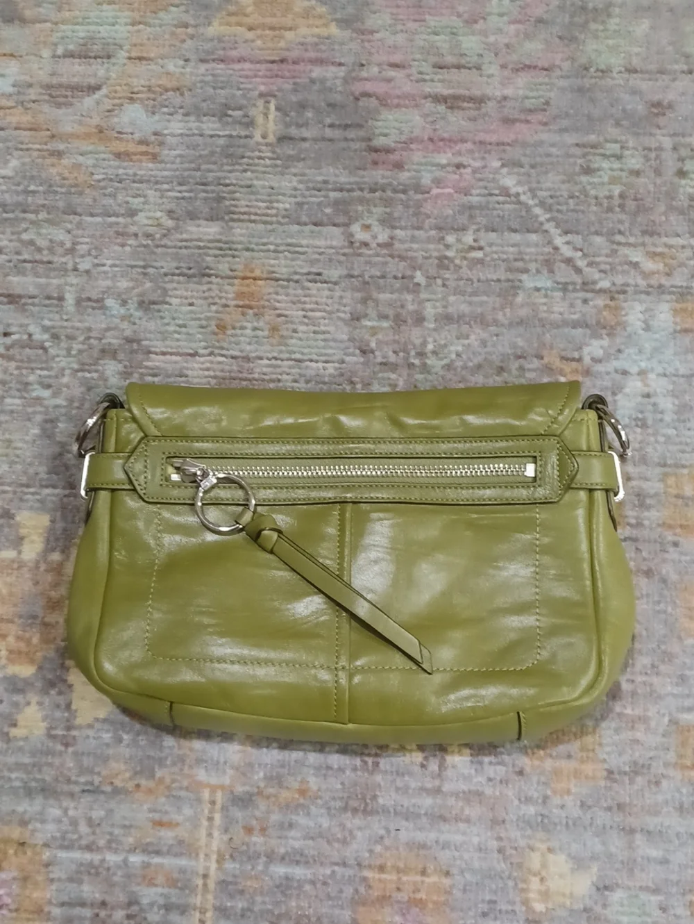Coach green leather