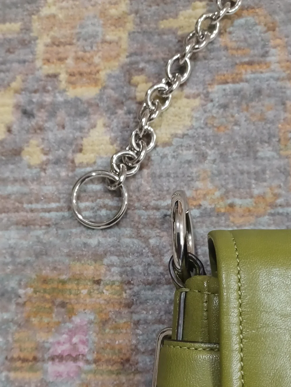 Coach green leather