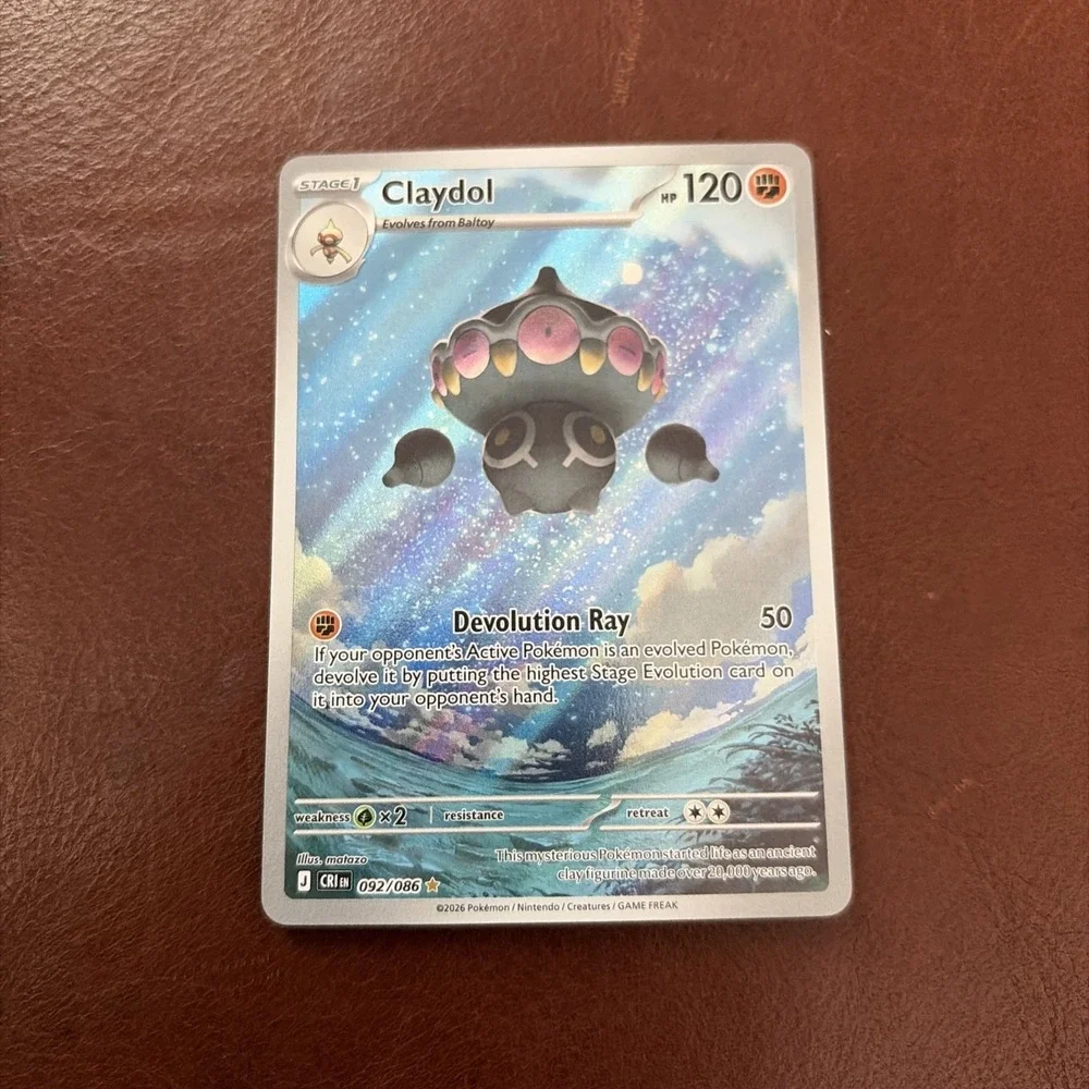 Pokémon Claydol 092/086 ME04 Chaos Rising Holo Secret Rare Pack Fresh NM/Mint