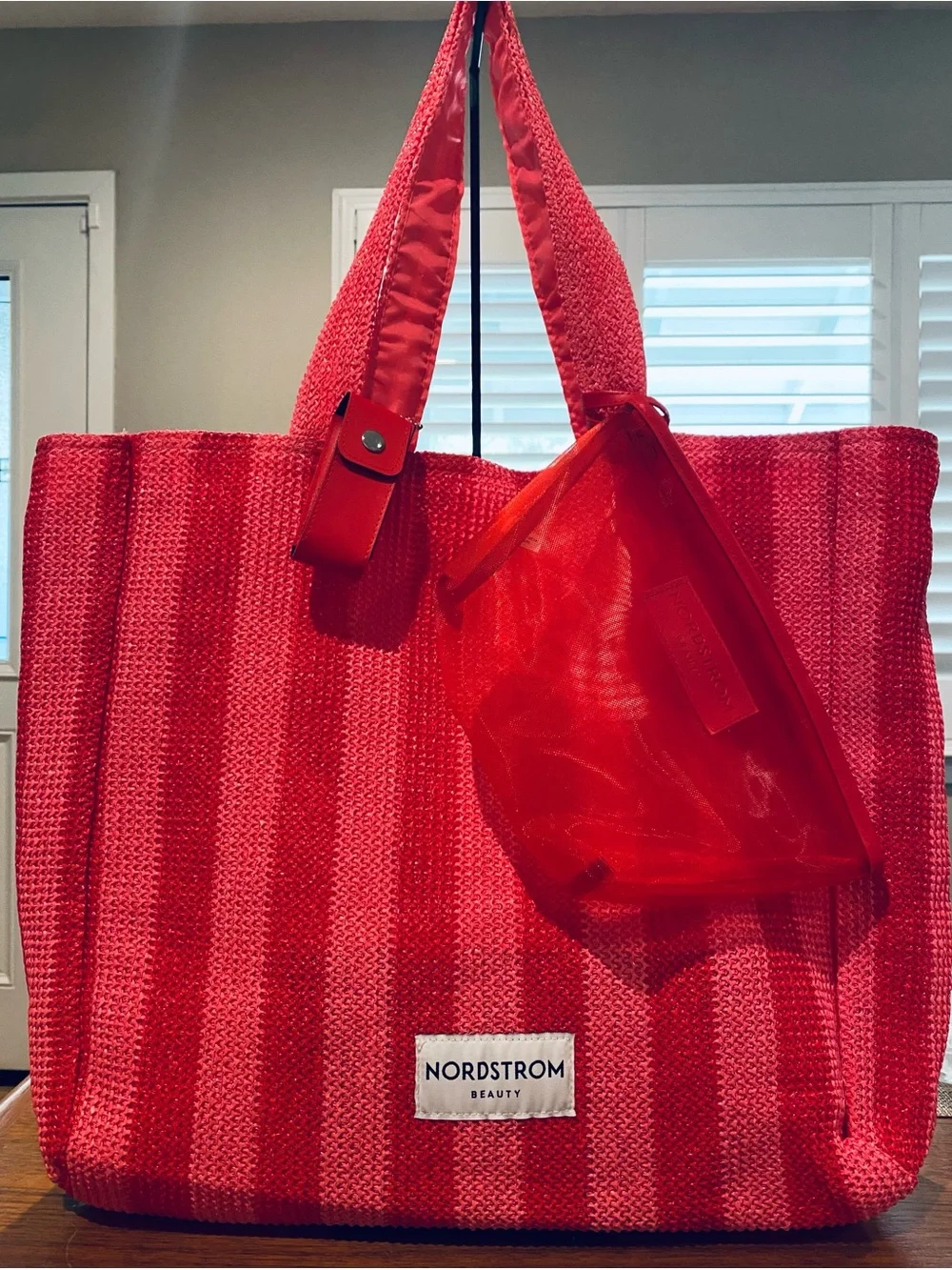 Nordstrom Beauty 3 piece Shopper and cosmetic pouch set. NWOT