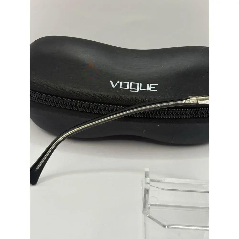 Vogue VO327 49-16 Black Silver Sunglasses w/ Case