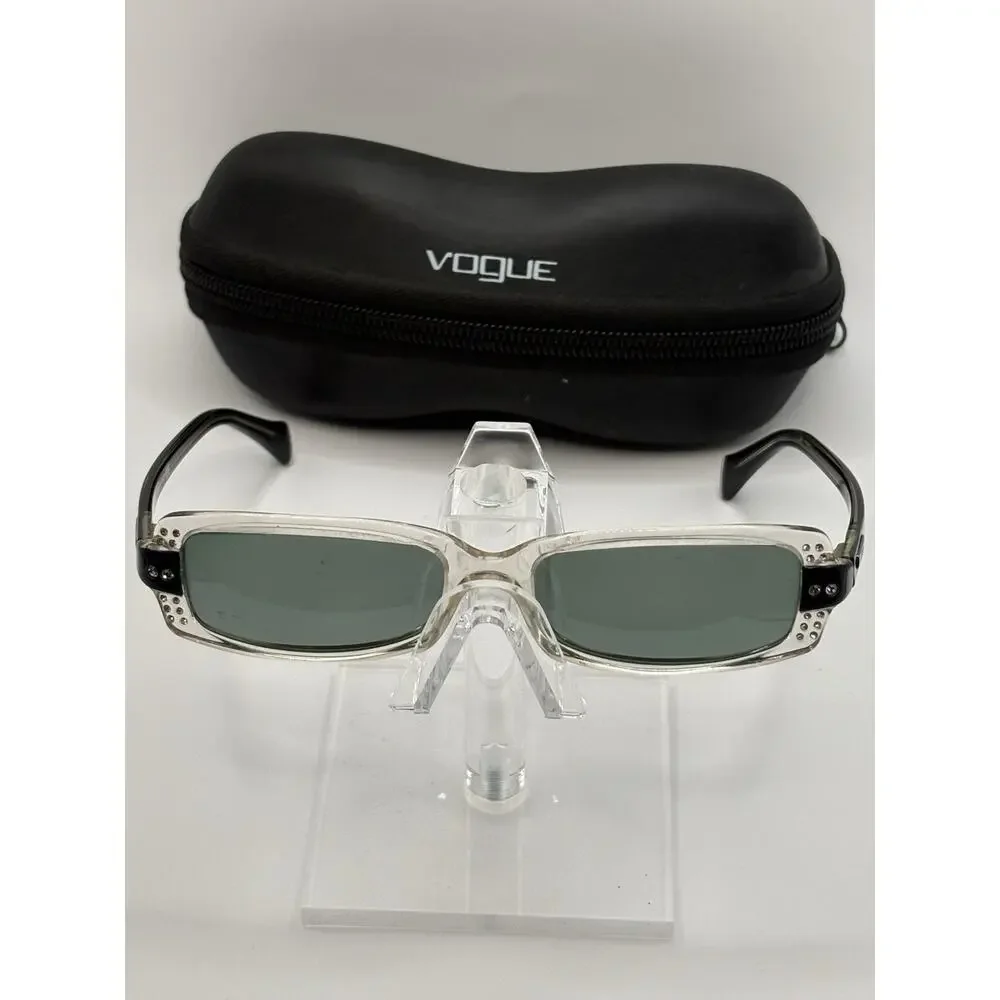 Vogue VO327 49-16 Black Silver Sunglasses w/ Case