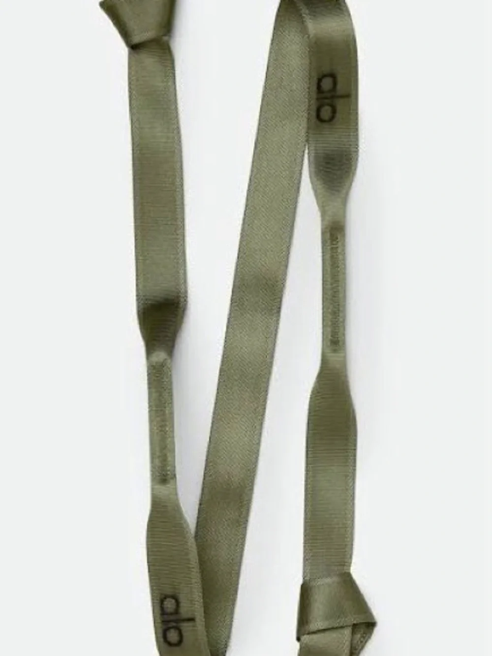 Alo Yoga Olive Green Strap / Tie Belt Logo Detail NEW WITH TAGS
