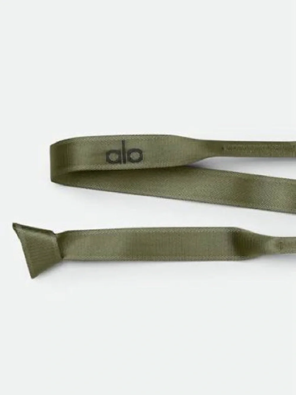 Alo Yoga Olive Green Strap / Tie Belt Logo Detail NEW WITH TAGS