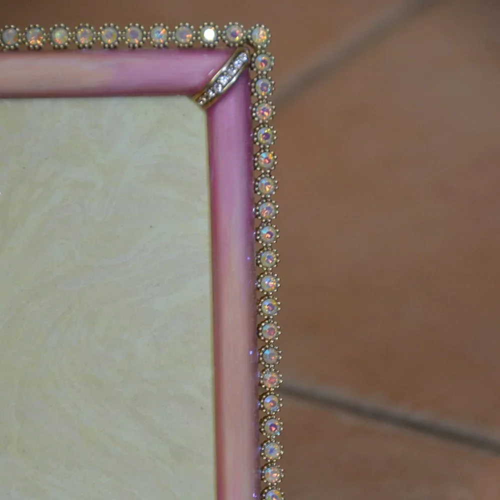 NEW RARE JAY STRONGWATER LORRAINE EASTER AZALEA CRYSTAL STONE EDGE ENAMEL FRAME