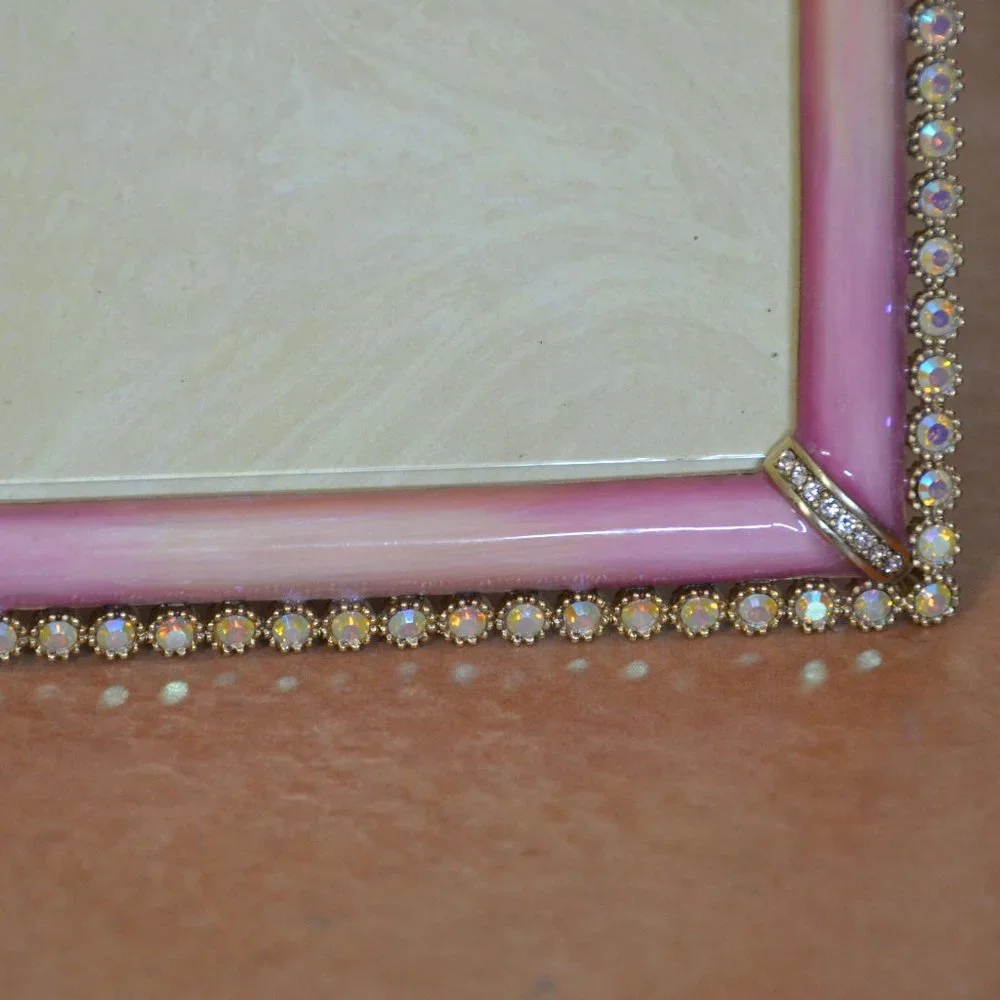 NEW RARE JAY STRONGWATER LORRAINE EASTER AZALEA CRYSTAL STONE EDGE ENAMEL FRAME