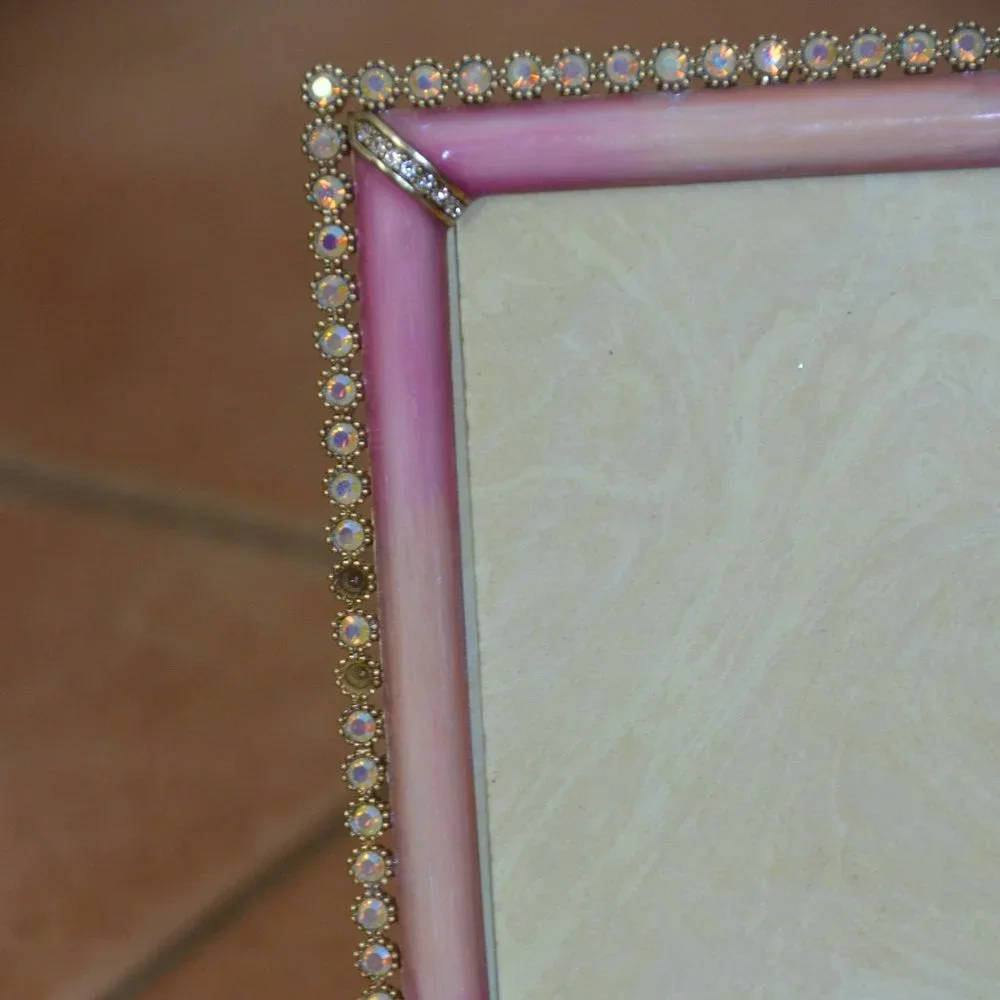 NEW RARE JAY STRONGWATER LORRAINE EASTER AZALEA CRYSTAL STONE EDGE ENAMEL FRAME