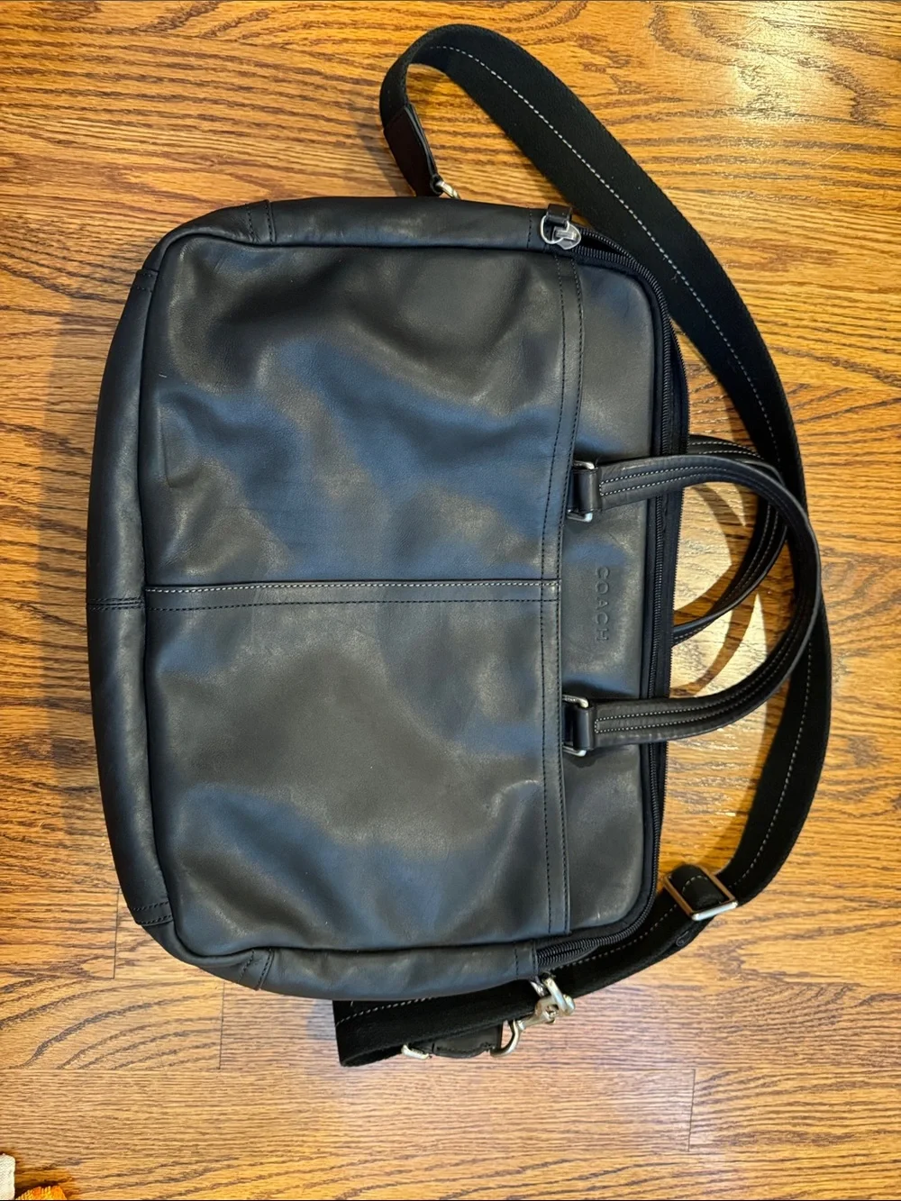 Coach Lexington commuter leather laptop bag -Dual Handles and Crossbody Strap