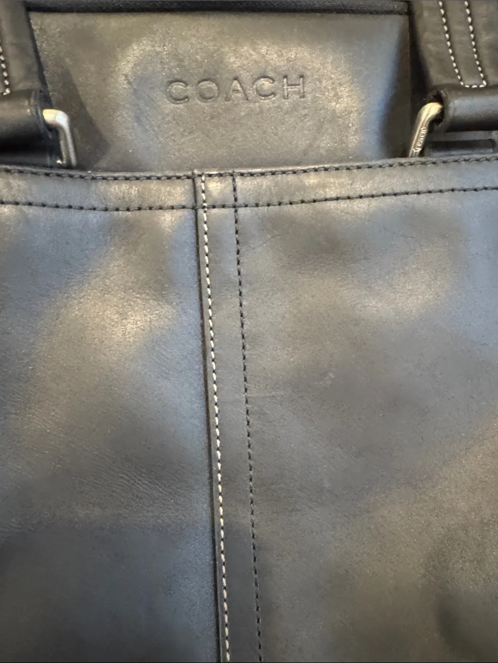 Coach Lexington commuter leather laptop bag -Dual Handles and Crossbody Strap