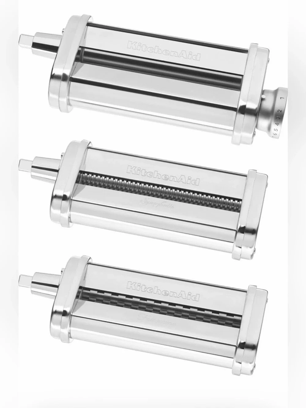 KitchenAid Stand Mixer Attachment 3-Piece Pasta Roller and Cutter Set KSMPRA NEW