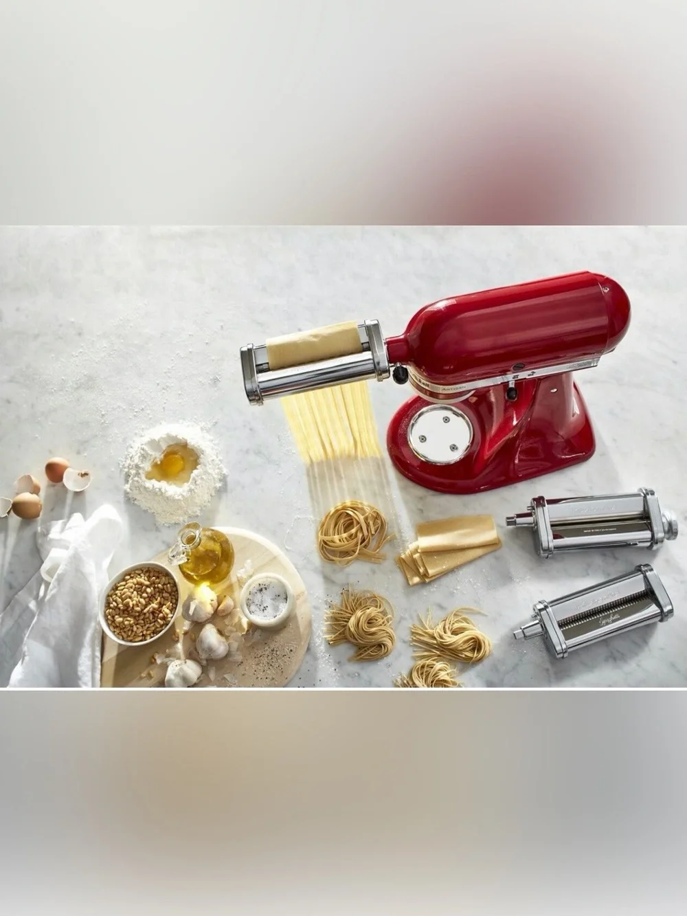 KitchenAid Stand Mixer Attachment 3-Piece Pasta Roller and Cutter Set KSMPRA NEW