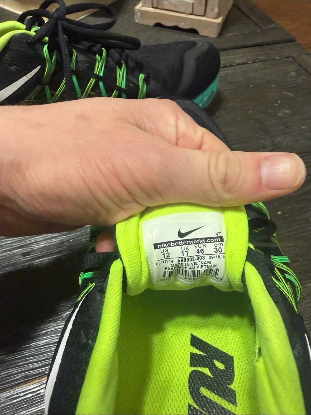 Nike Black with Volt & Teal Air Max Running Shoes