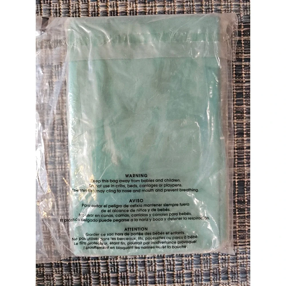 Martex Vintage Teal Green Standard Pillowcase Set 2pc No-Iron Percale Made USA