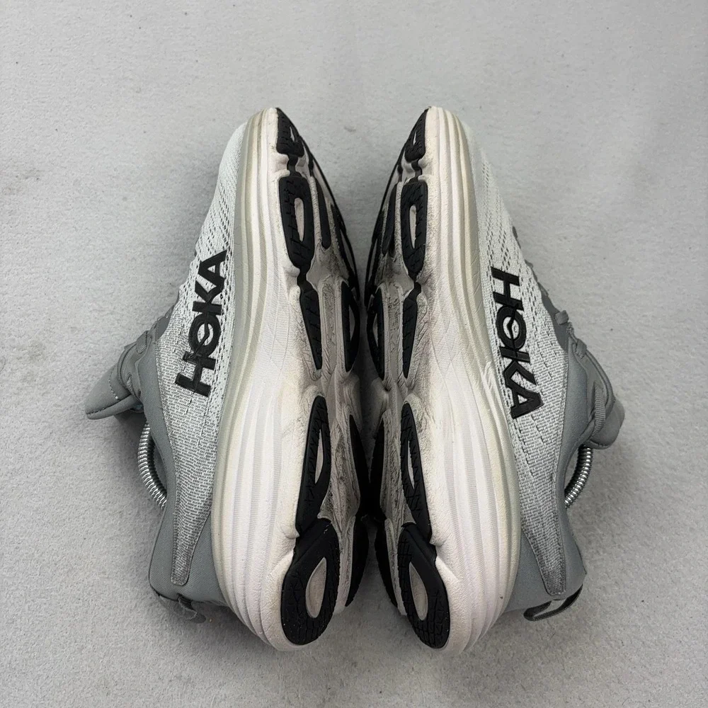 Hoka One One Bondi 8 Shoes Mens Size 11 Gray Running Athletic Sneakers