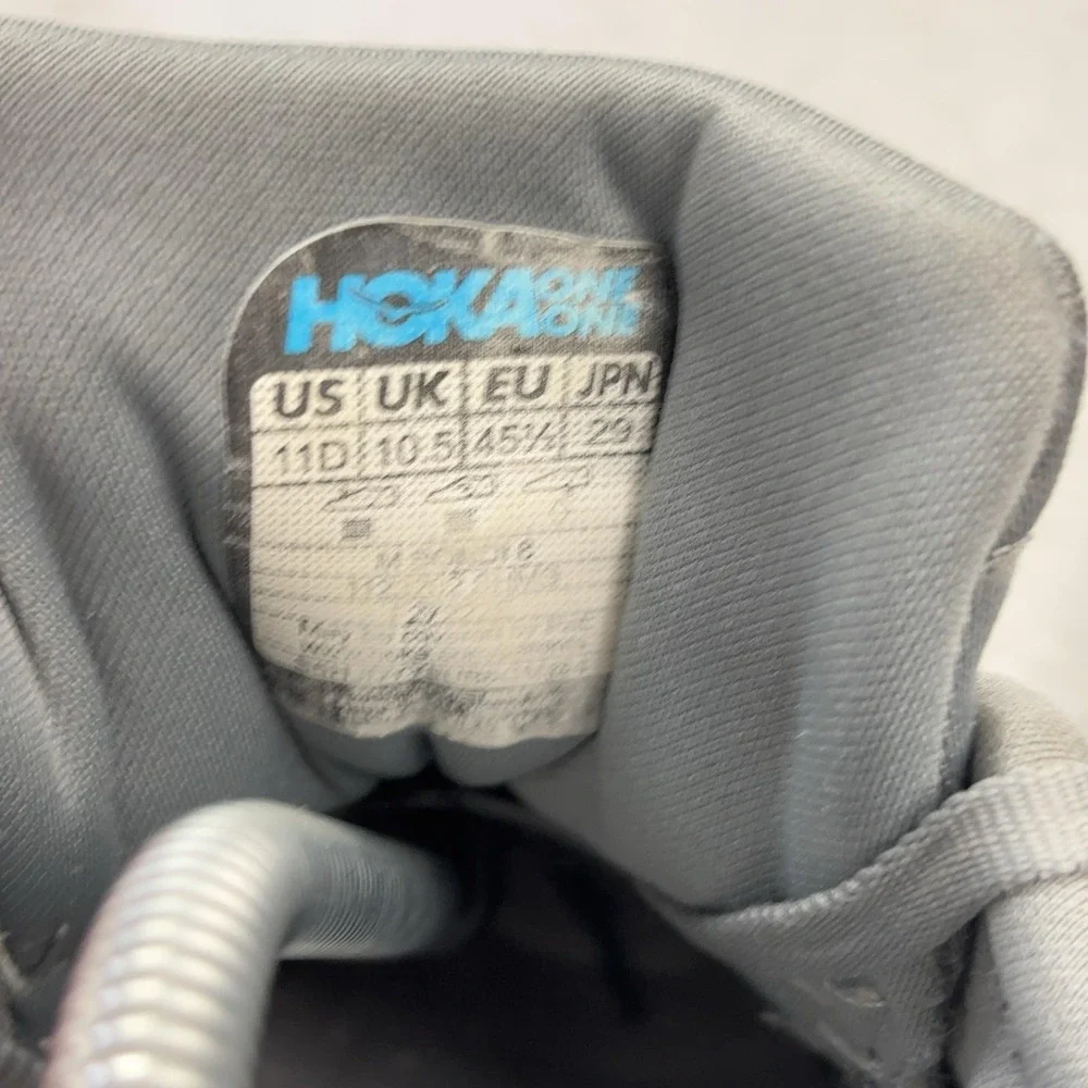 Hoka One One Bondi 8 Shoes Mens Size 11 Gray Running Athletic Sneakers