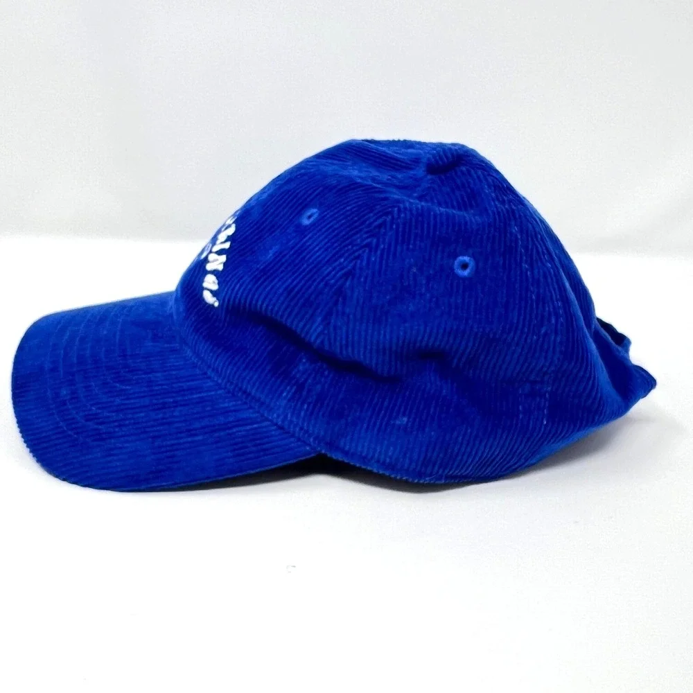 Palm Springs Health Club Corduroy Hat Cap Strapback Adjustable Blue Embroidered