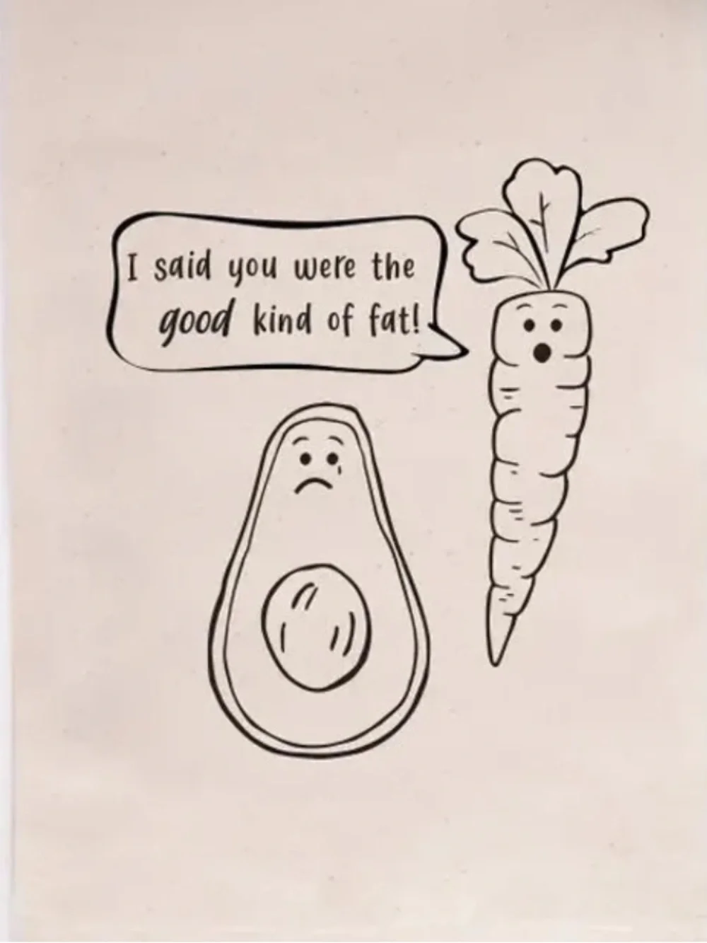 Avocado, the Good Kind of Fat Tea Towel