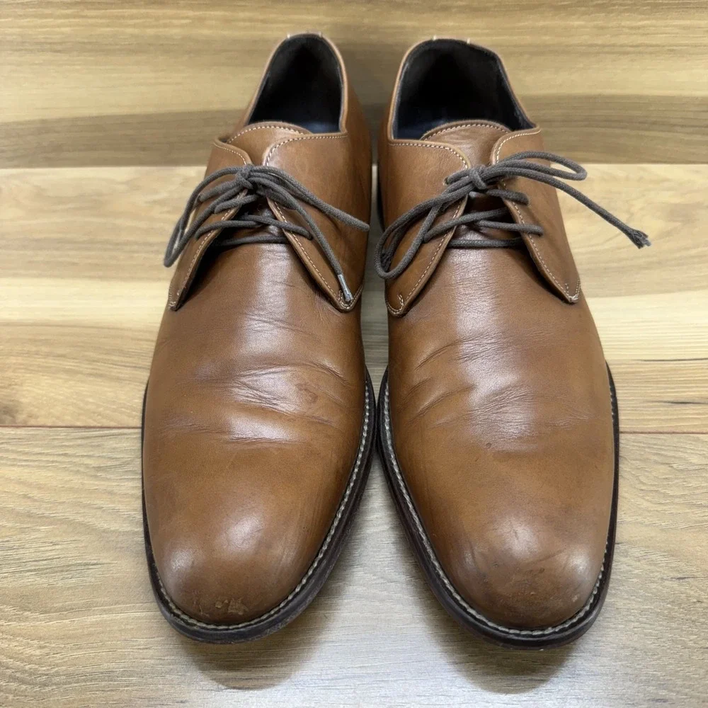 Too Boot New York 9 Adam Derrick Walnut Leather Dress Oxfords