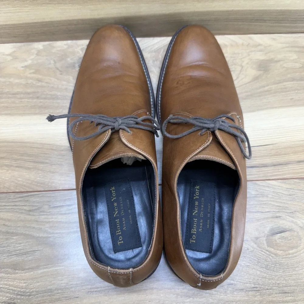 Too Boot New York 9 Adam Derrick Walnut Leather Dress Oxfords