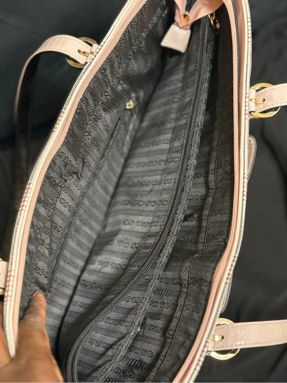 Mosiso Plaid Laptop Tote Bag with Pink Bow Accent and Black Handles