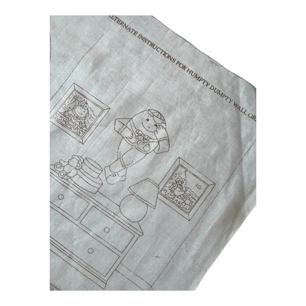 VTG Cranston Print Works Humpty Dumpty Fabric Panel Stuffed Doll Sewing Craft
