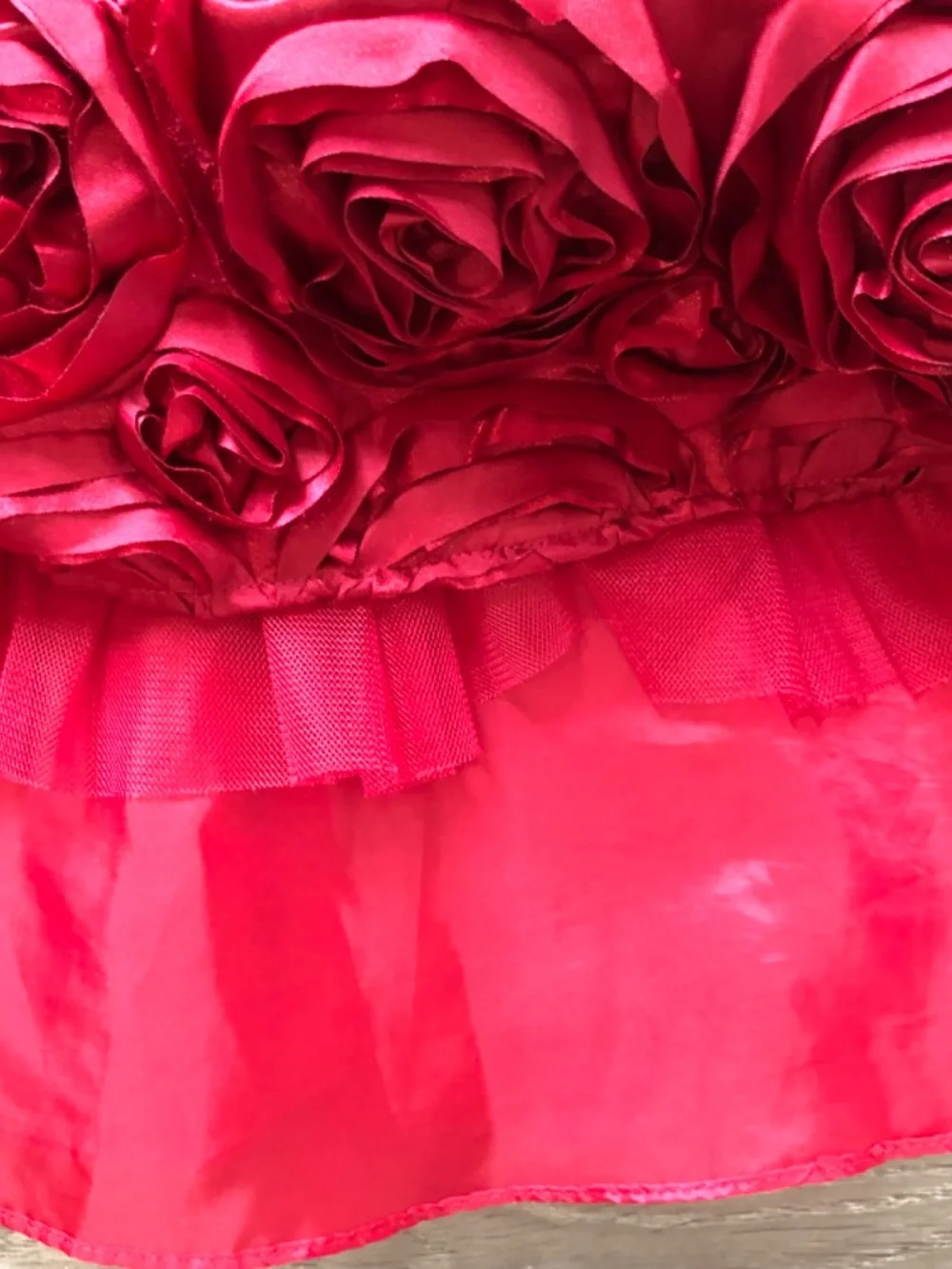 Koala kids velvet red rose Christmas party dress size 2t/24 months